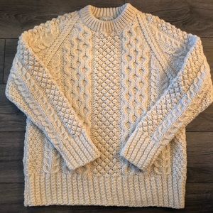 Sak’s Fifth Avenue Irish Wool Cable Knit Sweater